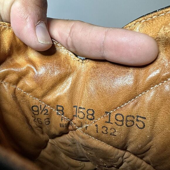 Wolverine 1965 Mens 9.5B Insulated Cowboy Boots Vintage Brown Leather Western - Picture 11 of 11